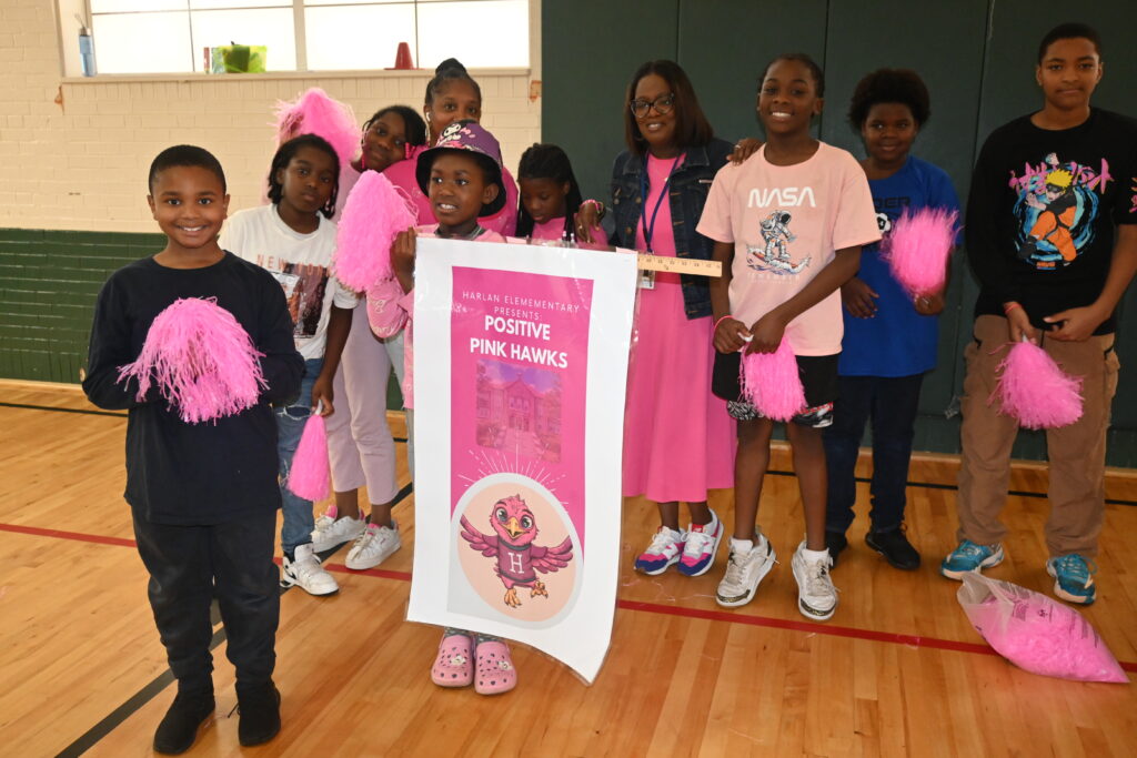 Harlan Elementary Positive Pink Hawks