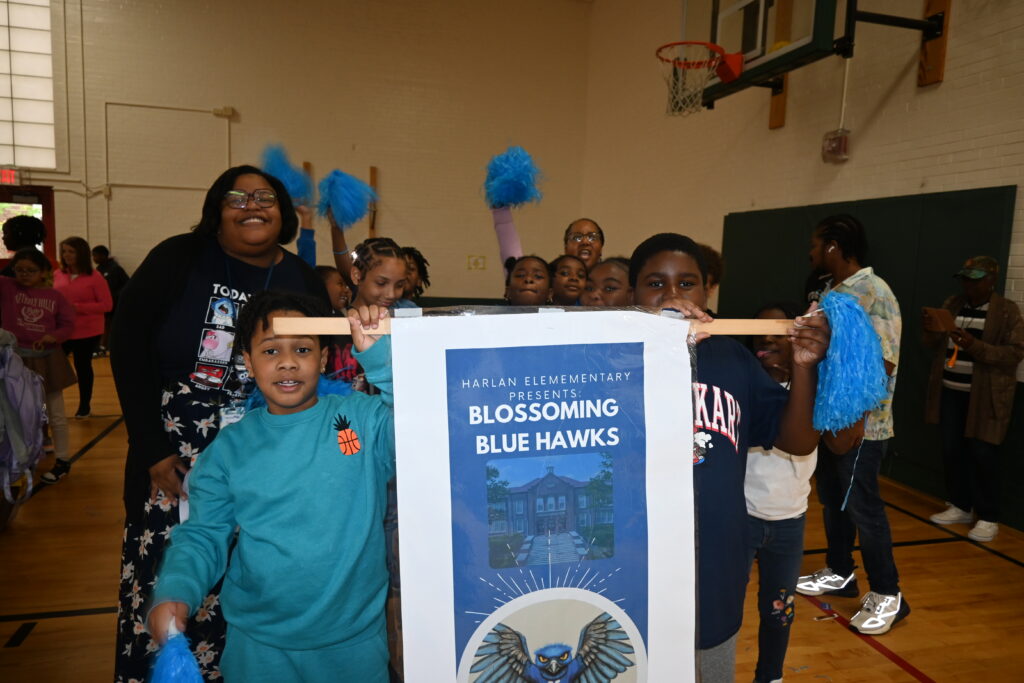 Harlan Elementary Blossoming Blue Hawks